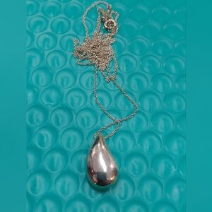 Tiffany Teardrop Pendant Long Necklace 8.2 grams